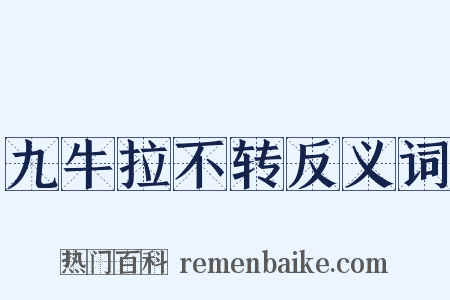 九牛拉不转反义词是什么意思的图片